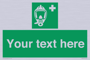 Custom sign safe condition Emergency escape breathing device